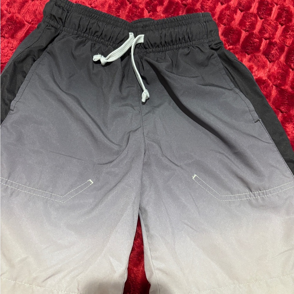 Russell Gray Swim/Board Shorts with Neon Yellow Waistband